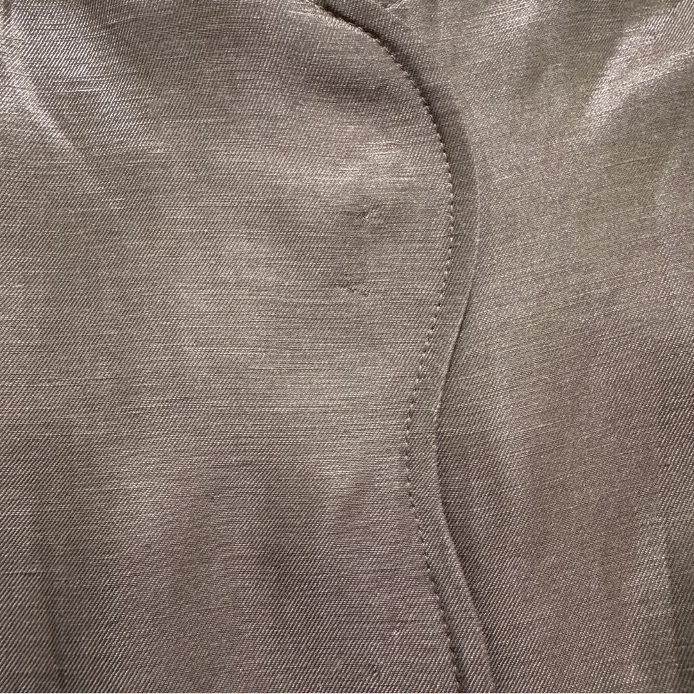 NWT Nocturne Seashell Linen Mini Dress Villa Cocktail Preppy Khaki Green Sz 38/8 - Picture 15 of 16